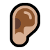 👂🏼 ear: medium-light skin tone display on Windows